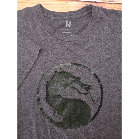Mortal Kombat Logo Graphic T-Shirt Medium Gray - Picture 3 of 6